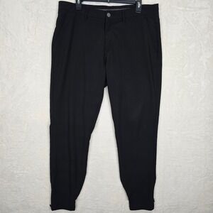 Primo Golf Joggers Mens 36 Regular Black Performance Tapered Ankle Zip Pants